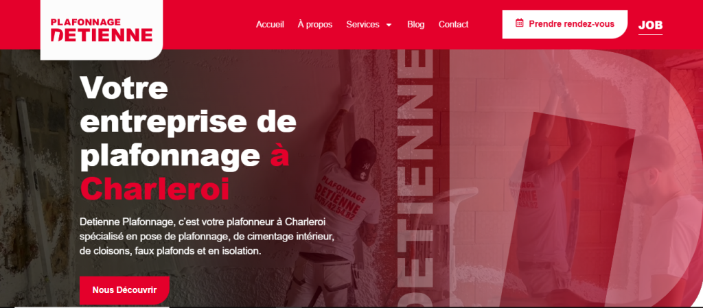 Site web Detienne Plafonnage